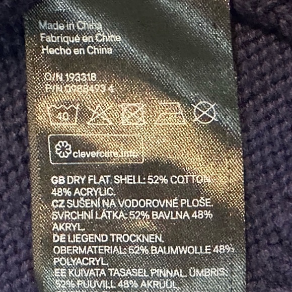 H&M Divided NY Logo, v-neck cropped Cardigan Sweater. Academia Preppy Sz L - Picture 5 of 9